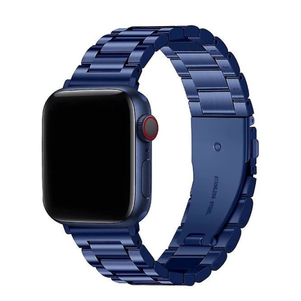 Kompatibel med Apple Watch Strap 42mm/44mm/45mm/49mm, rostfritt stål Kompatibel för Apple Watch Strap Se, Se 2,ultra,series 8/7/6/5/4/3/2/1 (blå, 42m
