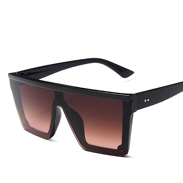 2023 Oversized neliönmuotoiset aurinkolasit naisille, vintage, suuret kehykset, muoti aurinkolasit naisille/miehille, Gafas De Sol BlackDoubleTea Free cloth