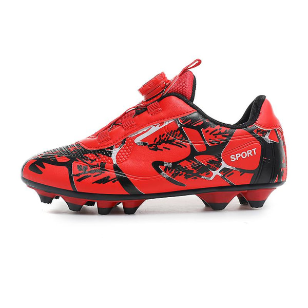 Barnungdomar Turf Fotbollsskor Skor Inomhus Fotboll Casual Utomhus Sport 3F306 Red EU 30