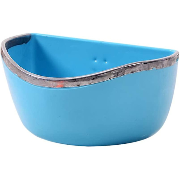 Kaninmatare - mat/vatten/höskål för iller kanin chinchilla hamster marsvin kanin, hängande kaninmatare - blå 14*11*7cm