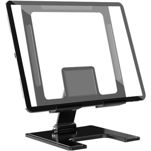 Justerbart Tablet Stativ, Vikbart Stativ för Online-klasser, Telefon och Tabletthållare | Dator- och Telefonstöd för Affärer, Videosamtal, Videouppspelning, Svart