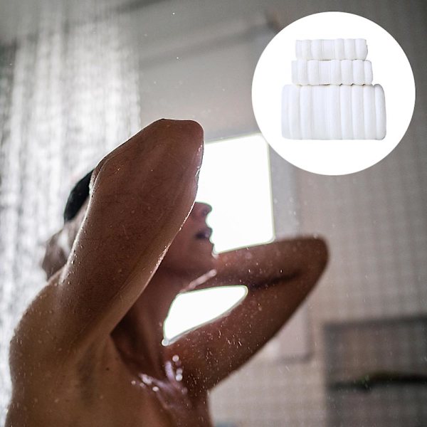 Badehåndklesett i bomull - tykke og absorberende 3-delt baderomshåndklesett, 1 badehåndkle, 2 vaskekluter White