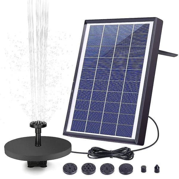 6,0 W solcellsfontän vattenpump - 500 lph solcells driven bevattningspump