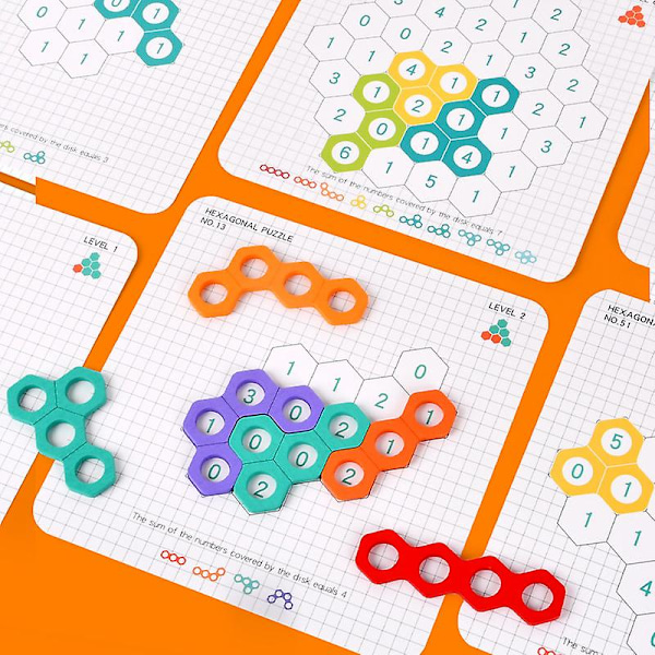 Honeycomb pussel leksaker pussel inlärningsmaterial förskola matematik barn logiskt tänkande träningsleksaker