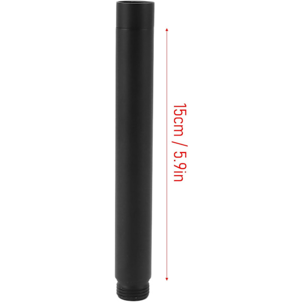 Forlængerarm til brusehoved 6 tommer/10\" forlængelse af bruseslanger i rustfrit stål mat sort brusehoved adapter til badeværelse (6 tommer)