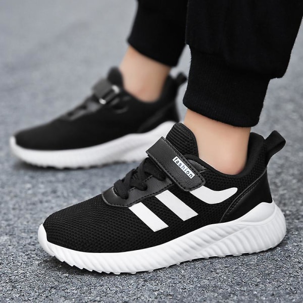 Børnesneakers Skridsikre Åndbare Sportsløbesko H623 Black EU 36