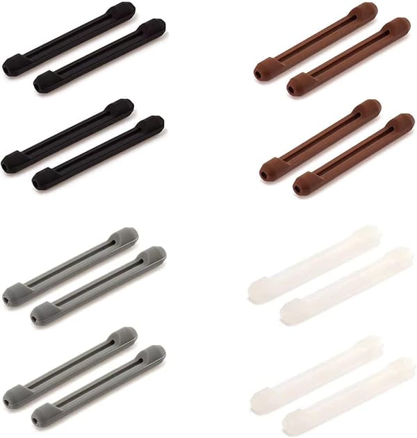 Silikone Brille Stangender Ærme Holder Anti-slip Elastisk 8 Par 4 Farver