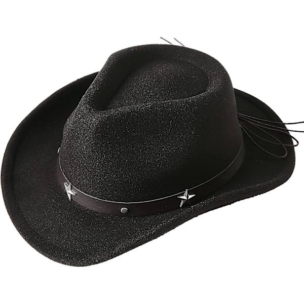 Barn Pojkar Flickor Western Cowboy Cowgirl Hatt Med Spänne Bälte Filt Fedora Hatt