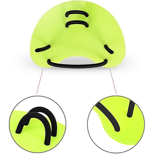 Vuxen Unisex Teknisk Paddel Simning Scuba Tunn Handfena Pool Simning Paddel, Grön