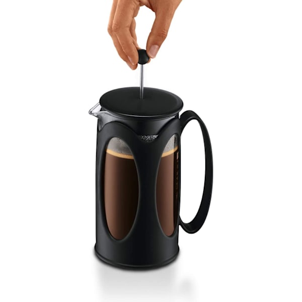 Kaffetillverkare, Borosilikatglas - 3 koppar (0,35 L), Svart