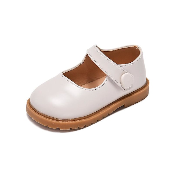 Koreanske lædersko til børn, drenge og piger, blød bund, fritidssko, baby store hoved pumps ærte sko Beige 28