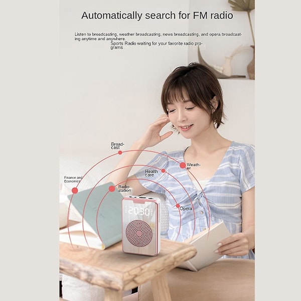 Trådlös Röstförstärkare Bluetooth Mikrofon Högtalare med Mikrofon Headset, För Guide-Svart