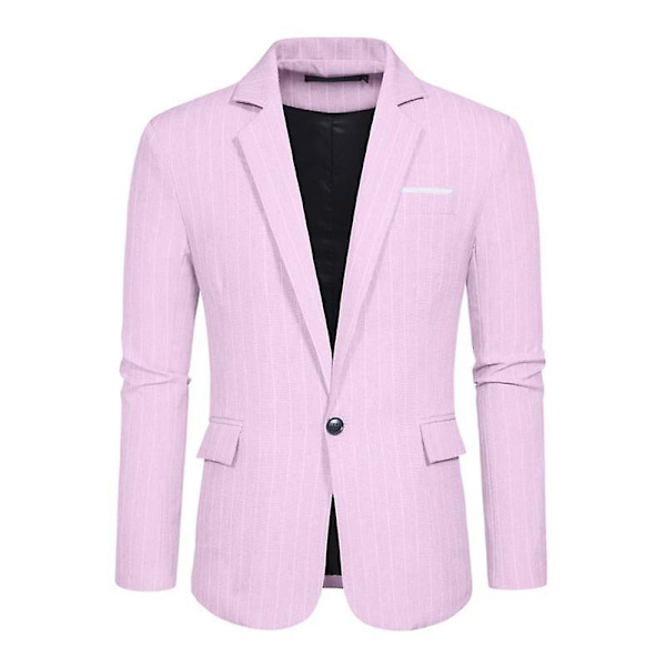 Herr Blazer Slim Fit Kavaj, Enknäppt En Knapp Blazer Pink M