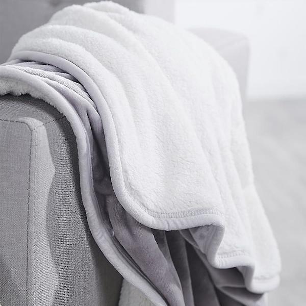 Harmaa Ruudullinen Peitto Kaksipuolinen Fleece- ja Muhkea Peitto Sänky Sohva Auto Olohuone Makuuhuone Talvi Lämmin Monikäyttöinen Peitto Viitta Huivi Napilla Joulu