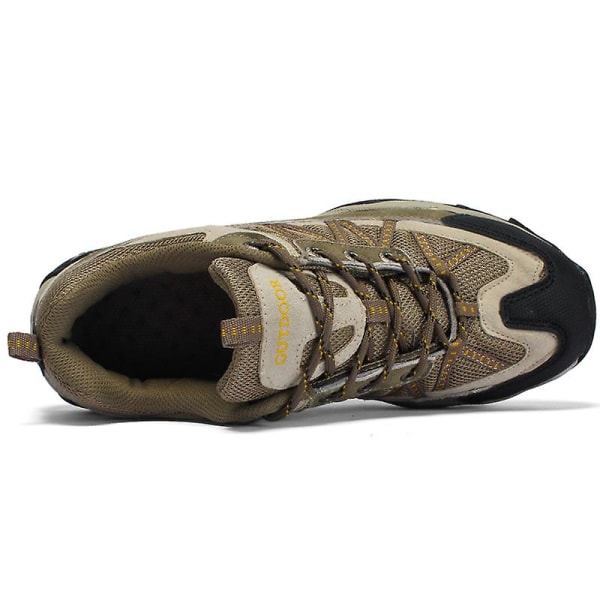Herre Dame Vandresko Lav Top Sneakers Til Udendørs Trailløb Trekking Vandring 3D6136 Khaki EU 39