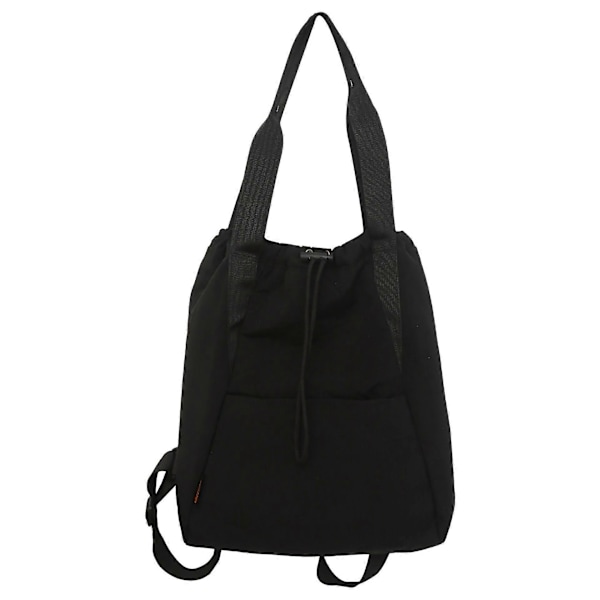 Multifunktionell Ryggsäck Sport Fritid Stor Kapacitet Student Axelväska Kan Vara Crossbody (30x16x40cm) black