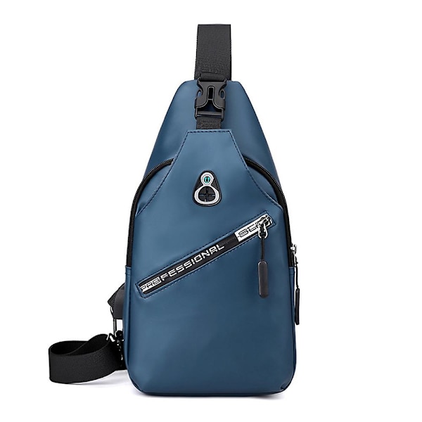 Liten crossbody-sling ryggsäck stöldskyddad ryggsäck för resor bröst axelväska Navy blue