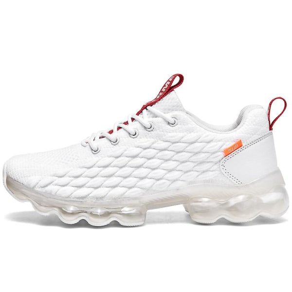 Mænds Sports Løbesko Fiskeskæl Flyvende Vævet Sneakers Fr9127-P White EU 42