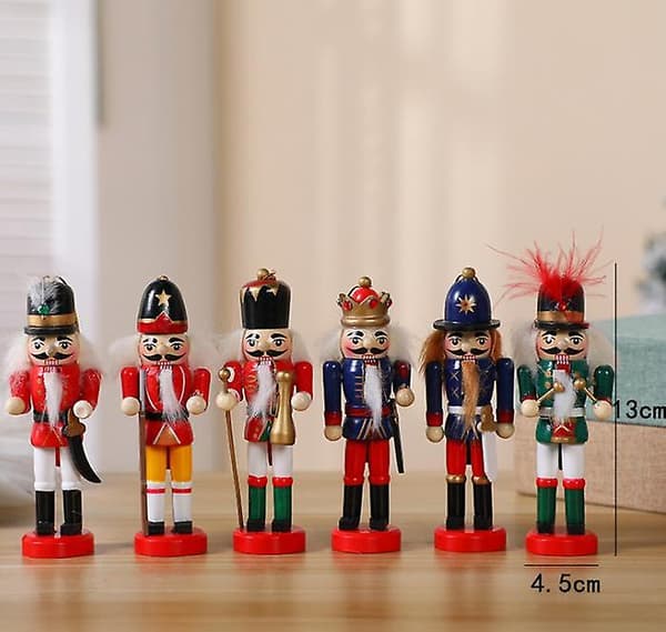 Valnødde Soldat Sæt Juletræs Pynt Til Børn Gave set3
