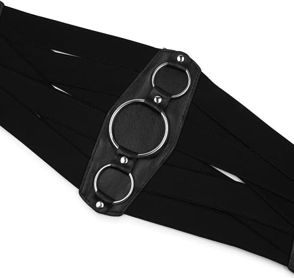 BlackButterfly 17,75 CM Bredt Grid Korsett Waspie Elastisk Midjebelte