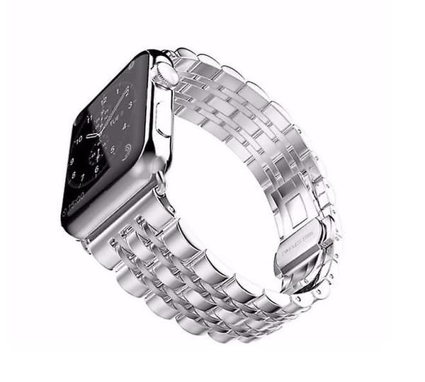 Apple Watch Rem, solidt rustfrit stålrem til alle iWatch serier Silver 38 40 41mm