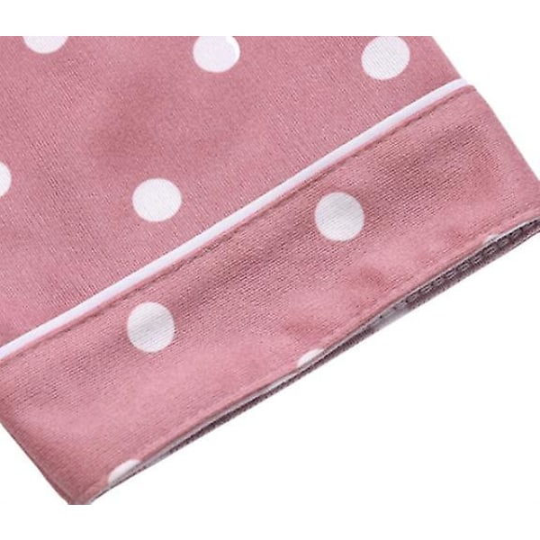 Kvinnors långärmade nattkläder, knäppt mjuk pyjamas set Light pink L