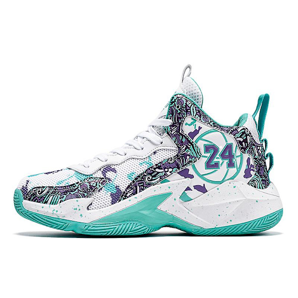 Herre Basketballsko Letvægts Åndbare Vandresko Atletiske Mode Sneakers 3D8909 WhiteGreen EU 41