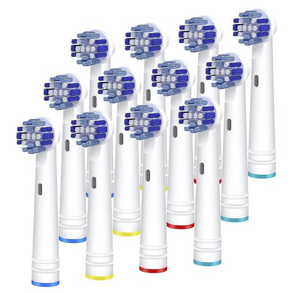 Ersättningstandborsthuvuden kompatibla med Oral B Braun, professionella elektriska tandborsthuvuden Precisionsborsthuvuden Refill 12PCS