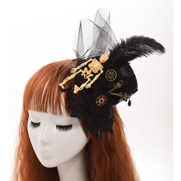 Victorian Steampunk Mini Hatt Hårklype for Kvinner (d) M