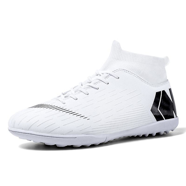 Fotbollsskor för män, halkfria fotbollsskor, grässkor, 888A White 42