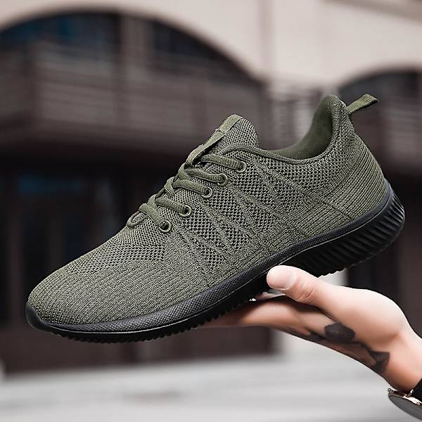 Løbesko til mænd Letvægt Åndbare Vandresko Atletiske Mode Sneakers 3Dsf022 Green EU 41