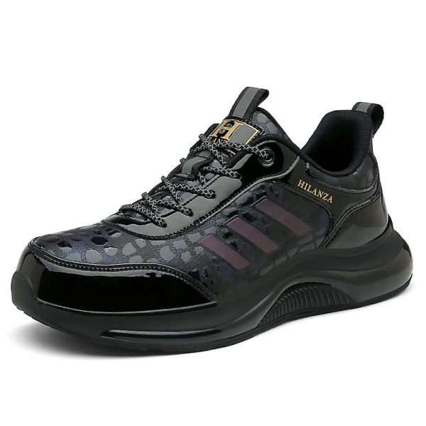 Sneakers för män Mode Halkfria Casual Skor T2266 Black EU 39