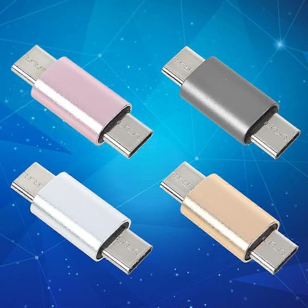Universaladapter Portabel Typ C Hane Till Typ C Hane Konverter För Smartphone Silver