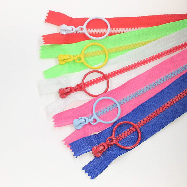 10 tum Resin Dragkedjor Ring Pulls 5# Stängda Dragkedjor Blandade Flerfärgade 25cm Sy Dragkedjor För Diy Handgjorda Hantverk Väskor Bulk 10 st