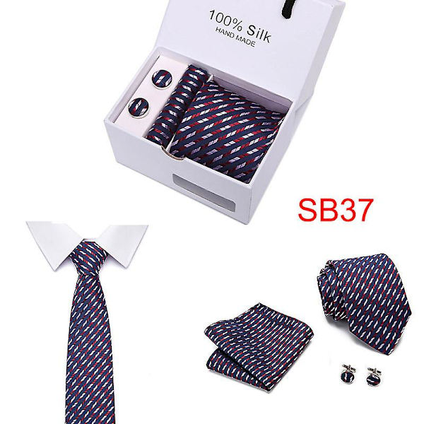Herr slips slips presentförpackning 5 delar kostym grupp slips affärs formell bröllop slips B37