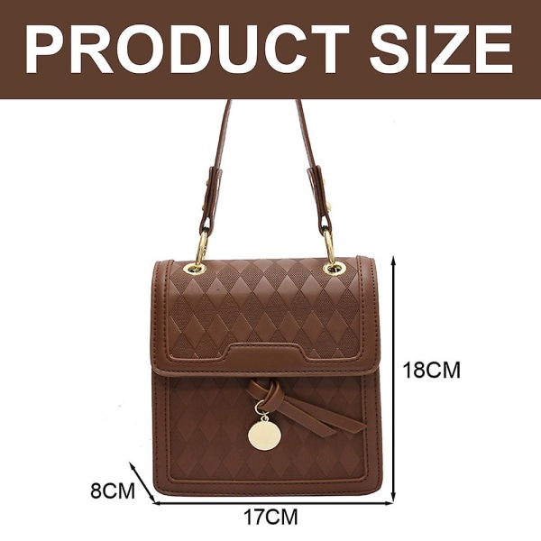 Fritids Rhombisk Håndveske Mote Kontrastfarge En-skulder Liten Veske PU Lær Crossbody Veske style4