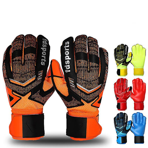 Fodboldmålmandshandsker til børn, drenge, unge, fodboldmålmandshandsker orange Orange 6