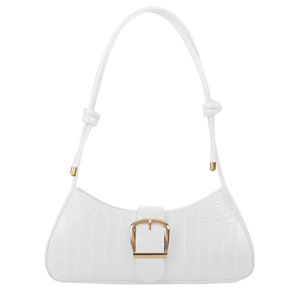 Messenger Bagsyntetisk Lær Skuldervesker, Mote Casual Pendlerhåndvesker white