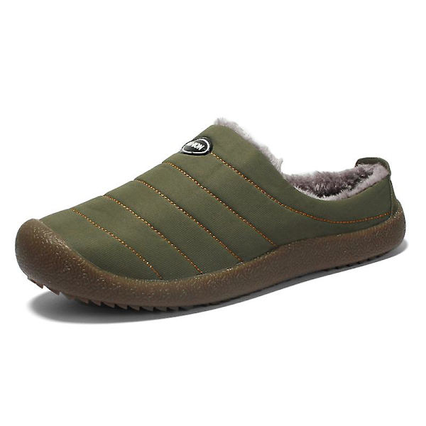 Herrtofflor Varma Vintertofflor för Dam Inomhus Hus Slip On Med Bomull Utomhus 2Kby-6 Khaki 48