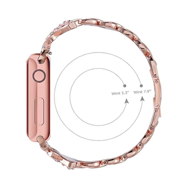 Remkompatibelt Apple Watch Band 42mm 44mm 45mm Herr Dam Iwatch Band Alloy Armband För Apple Watch Series 7/6/5/se/4/3/2/1, Fashion Bee Alloy Iwatch S