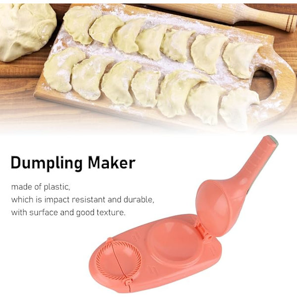 2 I 1 Dumpling Maker Dumpling Press, Plastsikker Dumpling Making Tool Effektiv Manuel Dumpling Maker Form Skin Pink Til Køkken