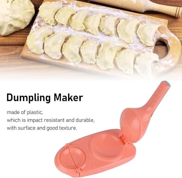 2 I 1 Dumpling Maker Dumpling Press, Plastsikker Dumpling Making Tool Effektiv Manuell Dumpling Maker Form Rosa For Kjøkken