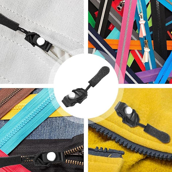 Dragkedja, Byte av blixtlåshuvud | 10 ST Zip Slider Reparation Instant Kit,Blixtlåsbyte, dragkedja Fix-ersättning för bagage, ryggsäckar,S