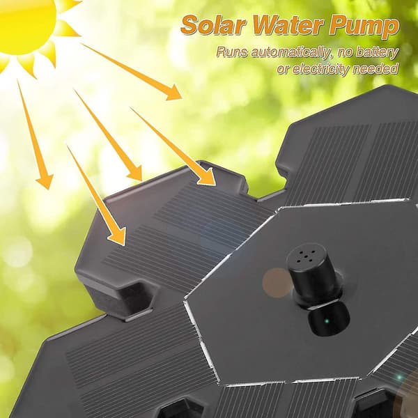 Solcells 1,5w, solcellsvattenpump, solcellsdammpump med batteri