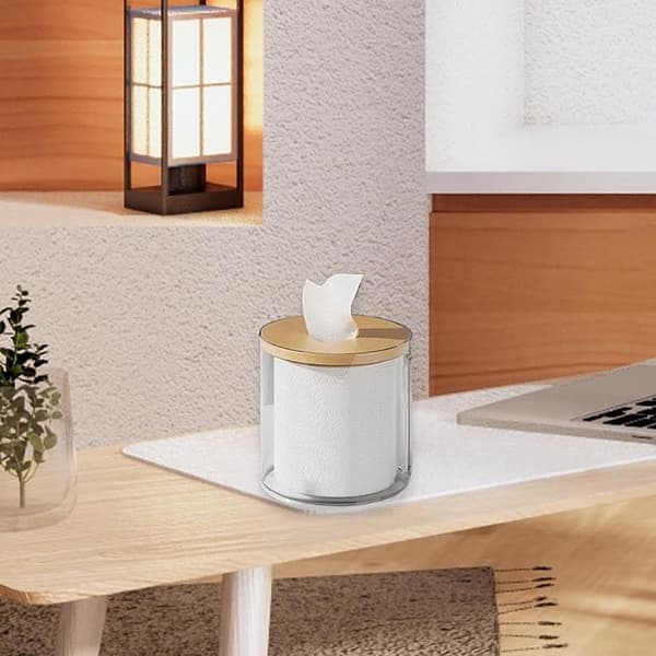Tissue Dispenser Box, Tissue Holder Til Skrivebord, Opbevaringsboks dispenser til rullepapir