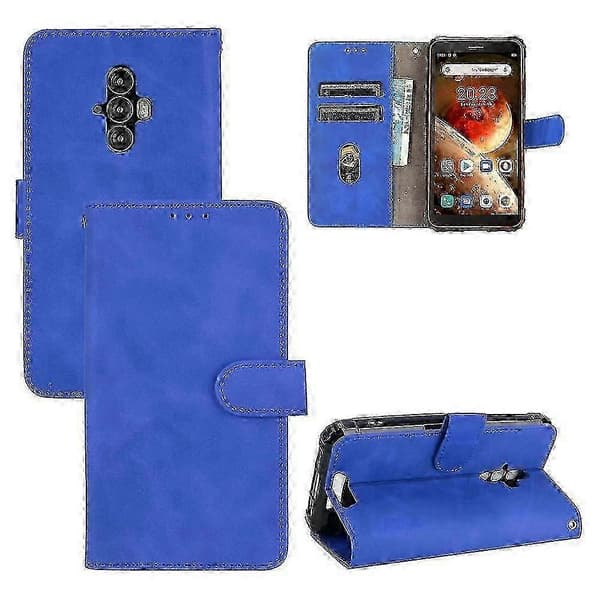 Blackview BV6600 Etui, Blødt læder telefoncover, stødsikker robust beskyttelse Blue