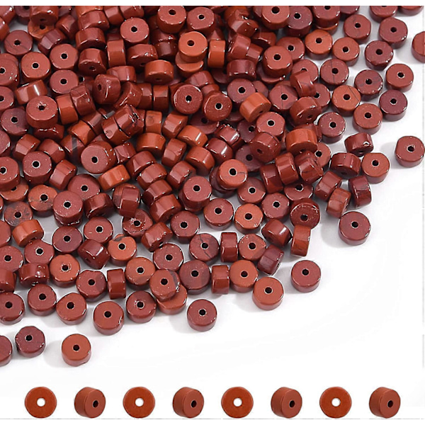 Omkring 260 stk. Heishi Perlesæt 160 stk. 8 Stilarter Naturlige Ædelstensperler Flade Runde Løse Perler Heishi Diskperler med 100 stk. Gyldne Afstandsperler til
