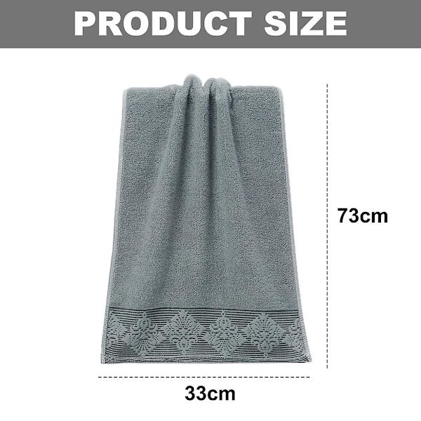 33*73cm Bomullshandduk, Hållbar Högabsorberande Mjuk Handduk, Badrumshandduk, Badrumshandduk grey