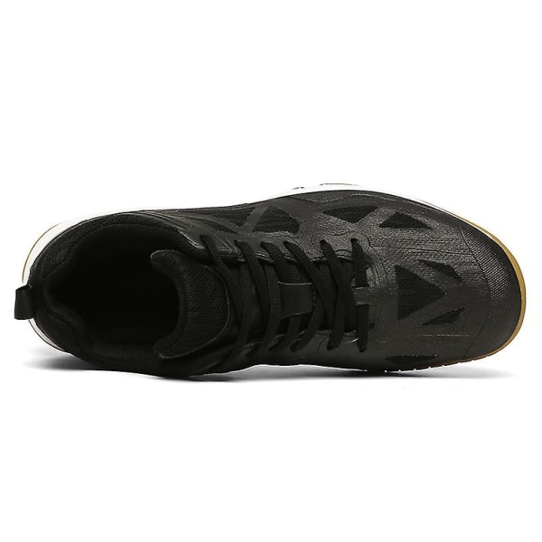 Lätta sneakers för män och kvinnor, lämpliga för inomhusbanor, badminton, 3D0002 Black EU 38