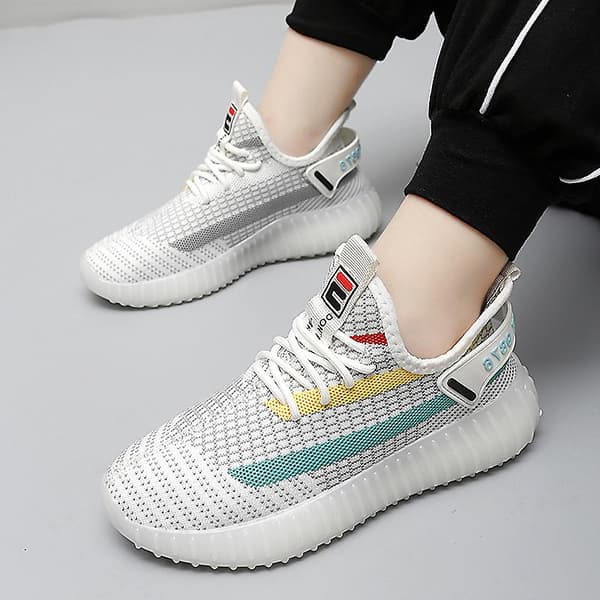 Uformelle komfortable damesko, kokosnøttsko White EU 33